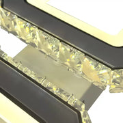 Żyrandol LED z pilotem i kryształem QUADRIS 41W, 2 kwadraty, światło zimne/ciepłe/neutralne, możliwość przyciemniania, żyrandol LED z białego kryształu Tytuł domyślny Alessandro Design