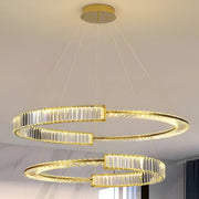 Zawieszany żyrandol kryształowy LED PRISM REGAL 117W, 2 koła, światło zimne/ciepłe/neutralne, możliwość przyciemniania, złoty, regulowana wysokość Żyrandole kryształowe LED Domyślny tytuł Alessandro Design