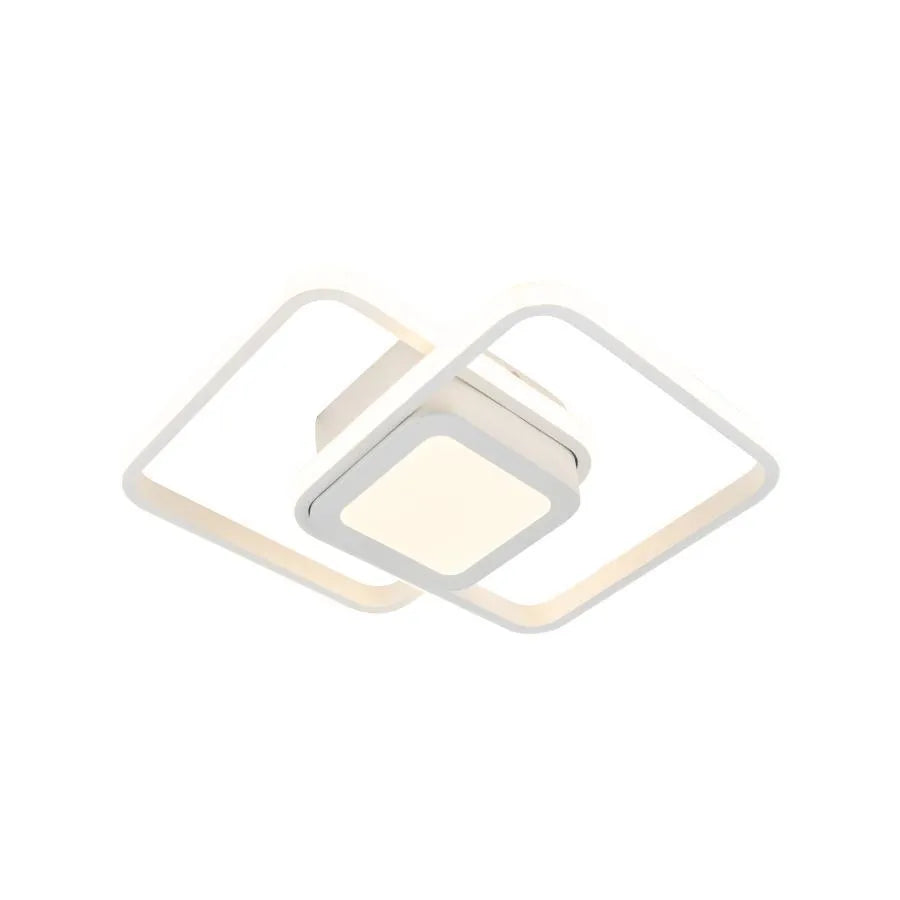Żyrandol LED DUOFORM 21W, 3 kwadraty, światło zimne/ciepłe/neutralne, żyrandole LED z białym wykończeniem Domyślny tytuł Alessandro Design