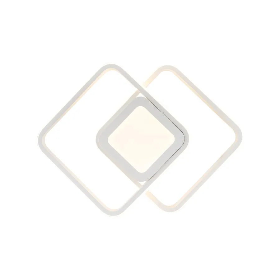 Żyrandol LED DUOFORM 21W, 3 kwadraty, światło zimne/ciepłe/neutralne, żyrandole LED z białym wykończeniem Domyślny tytuł Alessandro Design