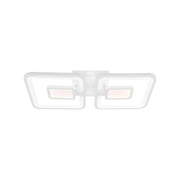 Żyrandol LED z pilotem FELIX 28W, 2 kwadraty, światło zimne/ciepłe/neutralne, możliwość przyciemniania, biały Żyrandol LED z pilotem Domyślny tytuł Alessandro Design