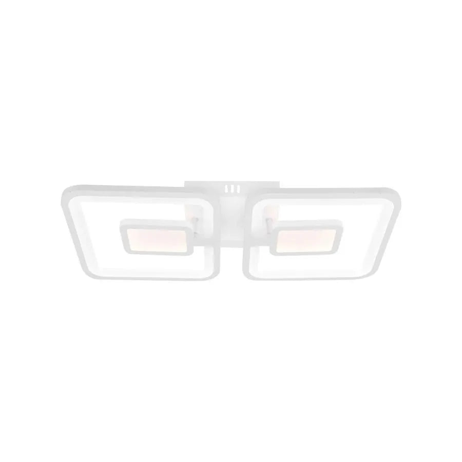 Żyrandol LED z pilotem FELIX 28W, 2 kwadraty, światło zimne/ciepłe/neutralne, możliwość przyciemniania, biały Żyrandol LED z pilotem Domyślny tytuł Alessandro Design
