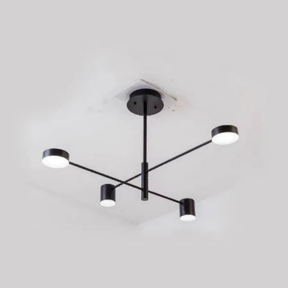 Żyrandol LED GALIOS 48W, 4 elementy, światło zimne/ciepłe/neutralne, czarne nowoczesne żyrandole Domyślny tytuł Alessandro Design