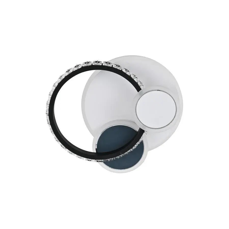 Żyrandol kryształowy LED GELLA 48W, okrągły, światło zimne/ciepłe/neutralne, biały Czarny żyrandol LED Domyślny tytuł Alessandro Design