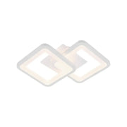 GIANI Lampa sufitowa LED 26W, 2 kwadraty, światło zimne/ciepłe/neutralne, białe