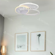 Lampa sufitowa LED z kryształem HOLLANCE 24W, 3 elementy, światło zimne/ciepłe/neutralne, biała