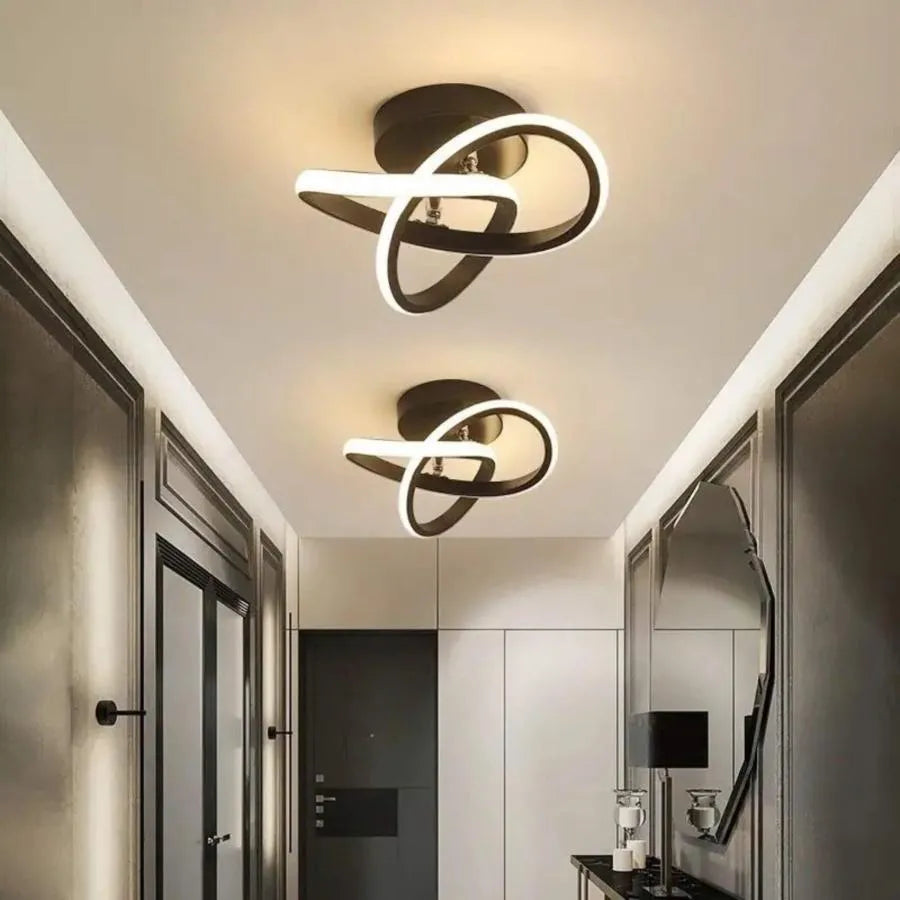 Żyrandol LED VERTEX Flow 24W, średnica 25cm, światło zimne/ciepłe/neutralne, czarne stosowane żyrandole LED Domyślny tytuł Alessandro Design