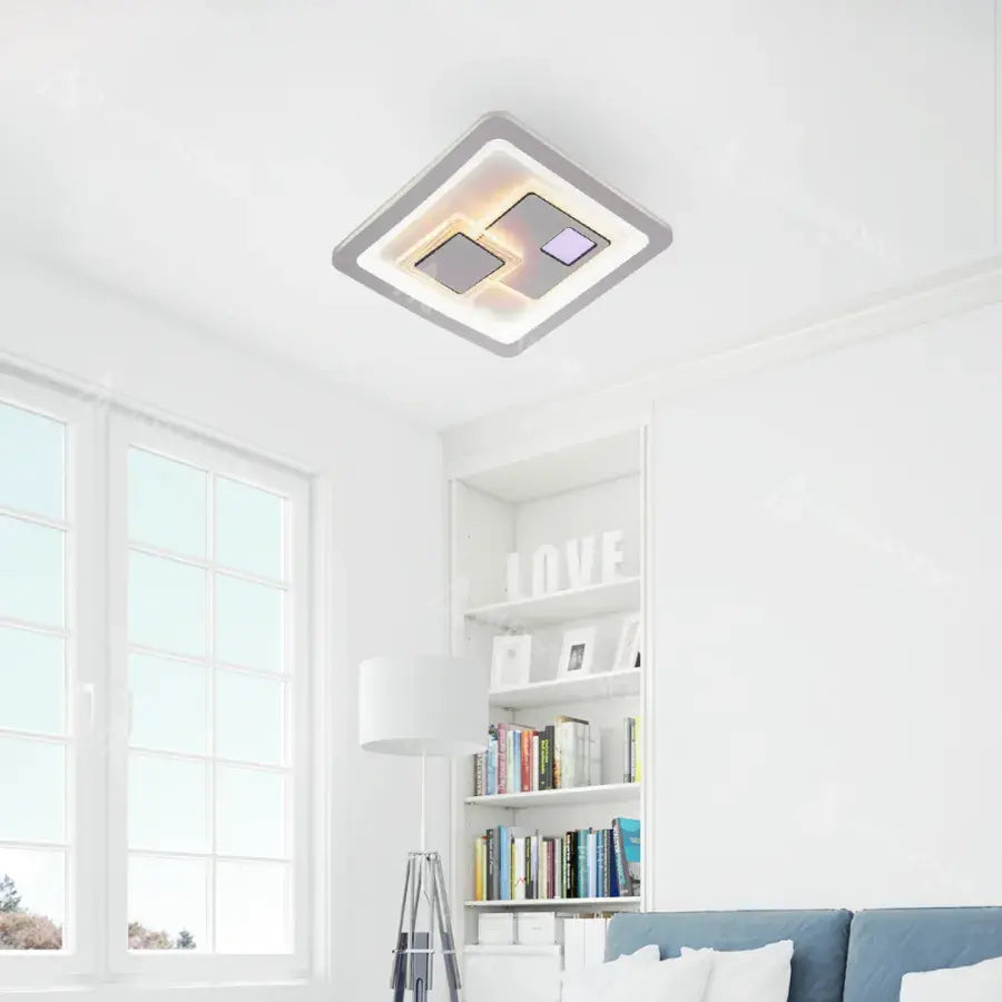 Żyrandol LED KEREN 33W, Kwadratowy, Światło zimne/ciepłe/Neutralne 3000K/4000K/6000K, Białe, Metalowe i Akrylowe Żyrandole LED Domyślny tytuł Alessandro Design