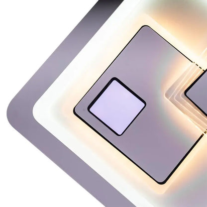 Żyrandol LED KEREN 33W, Kwadratowy, Światło zimne/ciepłe/Neutralne 3000K/4000K/6000K, Białe, Metalowe i Akrylowe Żyrandole LED Domyślny tytuł Alessandro Design