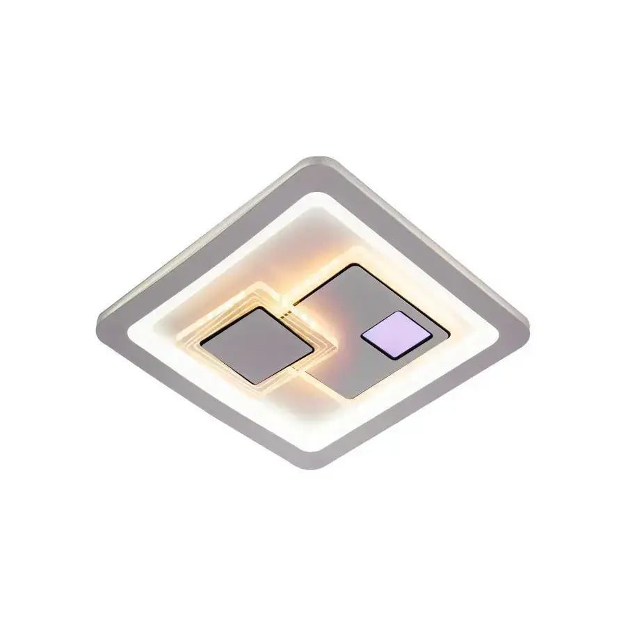 Żyrandol LED KEREN 33W, Kwadratowy, Światło zimne/ciepłe/Neutralne 3000K/4000K/6000K, Białe, Metalowe i Akrylowe Żyrandole LED Domyślny tytuł Alessandro Design