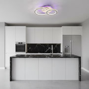 Żyrandol LED z pilotem i kryształem NOVA ROTONDA RGB 42W, 2 koła, światło zimne/ciepłe/neutralne, możliwość przyciemniania, biały Żyrandol LED z pilotem Domyślny tytuł Alessandro Design