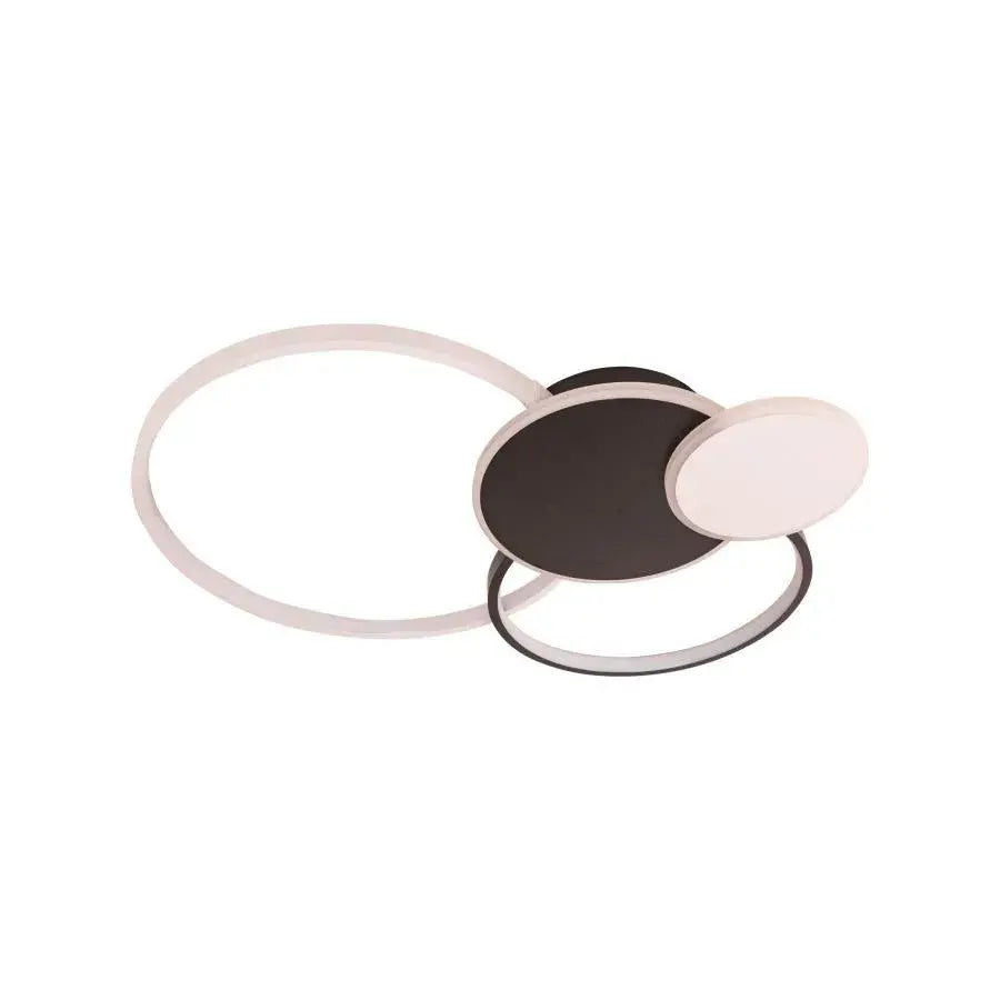 Żyrandol LED z pilotem KILLIAN 80W, 4 koła, światło zimne/ciepłe/neutralne, możliwość przyciemniania, czarno-białe Żyrandole LED z pilotem Domyślny tytuł Alessandro Design