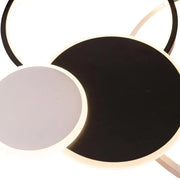 Żyrandol LED z pilotem KILLIAN 80W, 4 koła, światło zimne/ciepłe/neutralne, możliwość przyciemniania, czarno-białe Żyrandole LED z pilotem Domyślny tytuł Alessandro Design