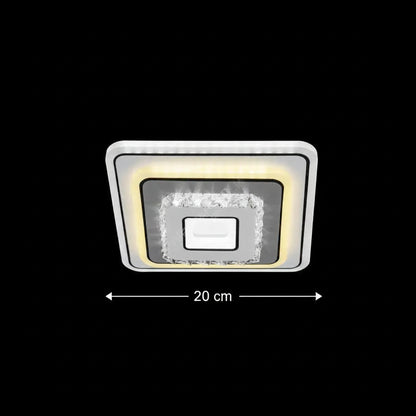 Żyrandol kryształowy LED MITA 39W, 20x20cm, kwadratowy, światło zimne/ciepłe/neutralne, białe żyrandole LED Domyślny tytuł Alessandro Design