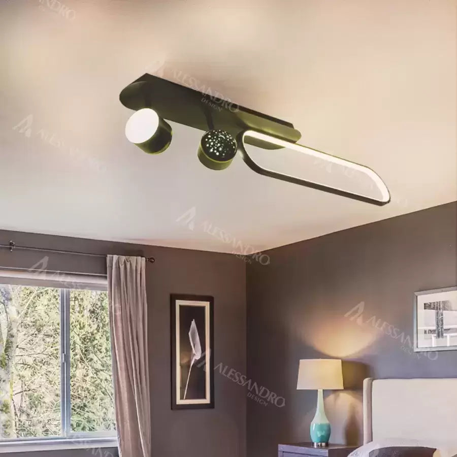Żyrandol LED MEISSUN 44W, liniowy, światło zimne/ciepłe/neutralne, czarny żyrandol LED domyślny tytuł Alessandro Design
