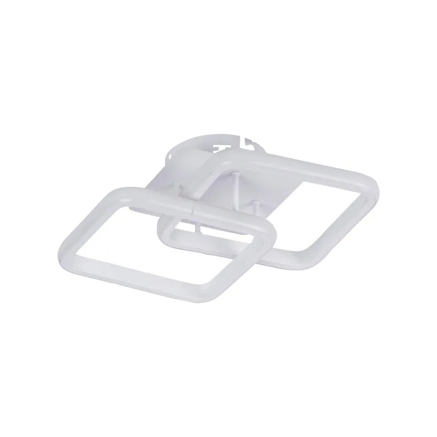 Żyrandol LED LILIA 20W, 2 Kwadraty, Światło Zimne/Ciepłe/Neutralne, Biały