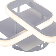 Żyrandol LED LILIA 20W, 2 Kwadraty, Światło Zimne/Ciepłe/Neutralne, Biały