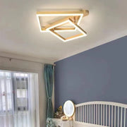 Żyrandol LED z pilotem PAPINI 112 W, 2 kwadraty, światło zimne/ciepłe/neutralne, możliwość przyciemniania, błyszczące złote Żyrandole LED z pilotem Domyślny tytuł Alessandro Design