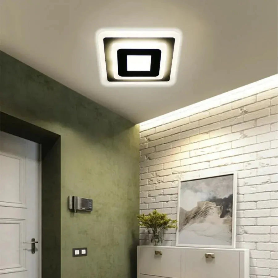 Żyrandol LED MORNIKA 14W, Średnica 25cm, Kwadrat, Światło Neutralne, Żyrandol LED Biały Domyślny Tytuł Alessandro Design