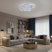 Żyrandol LED z pilotem i kryształem NOVA ROTONDA RGB 145W, 6 kółek, światło zimne/ciepłe/neutralne, możliwość przyciemniania, żyrandole LED z białego kryształu Domyślny tytuł Alessandro Design