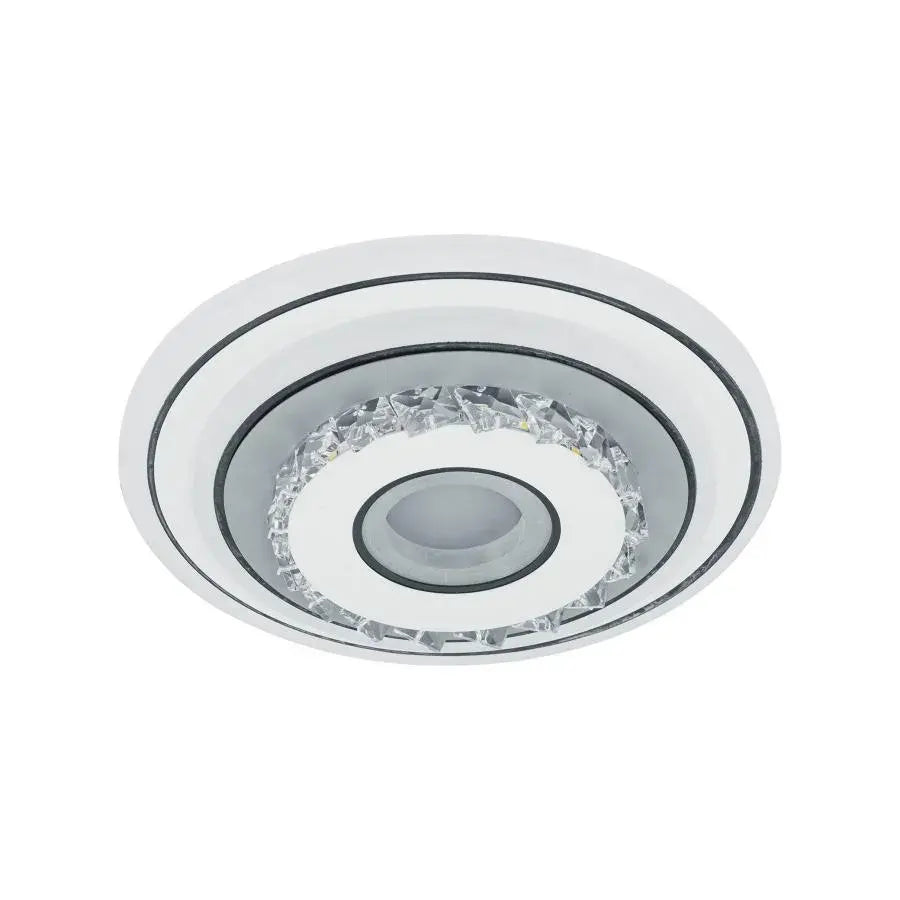 Żyrandol kryształowy LED SERILDA 40W, średnica 20cm, światło zimne/ciepłe/neutralne, biały