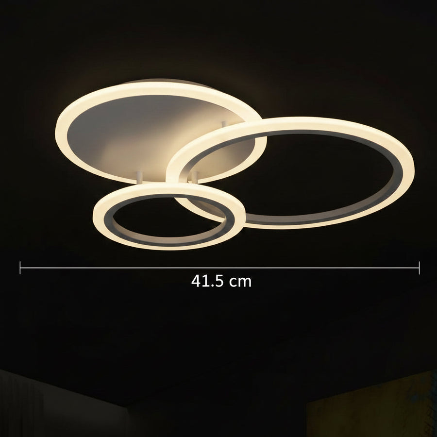 Żyrandol LED z pilotem LUCY 45W, 3 koła, światło zimne/ciepłe/neutralne, możliwość przyciemniania, biały Żyrandol LED z pilotem Domyślny tytuł Alessandro Design
