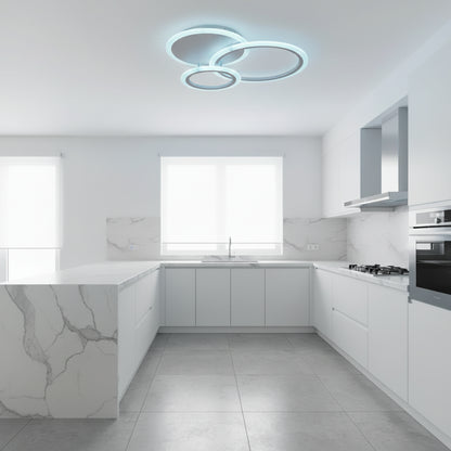 Żyrandol LED z pilotem LUCY 45W, 3 koła, światło zimne/ciepłe/neutralne, możliwość przyciemniania, biały Żyrandol LED z pilotem Domyślny tytuł Alessandro Design