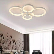 Żyrandol LED z pilotem ALANI 52W, 4 koła, światło zimne/ciepłe/neutralne, możliwość przyciemniania, biały Żyrandol LED z pilotem Domyślny tytuł Alessandro Design