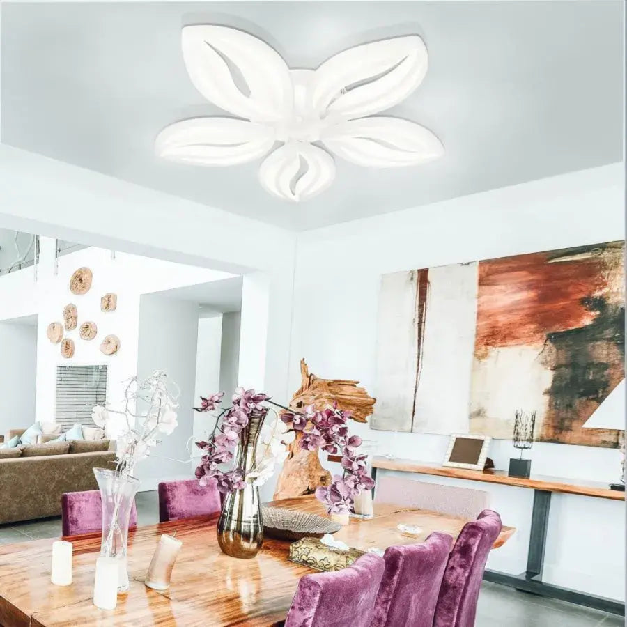 Żyrandol LED z pilotem ORCHID 66W, 5 płatków, światło zimne/ciepłe/neutralne, możliwość przyciemniania, biały żyrandol LED z pilotem Domyślny tytuł Alessandro Design