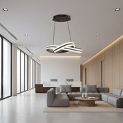 Zawieszany żyrandol LED z pilotem INFINITY LOOP 61W, światło zimne/ciepłe/neutralne, możliwość przyciemniania, czarny, żyrandole LED z regulacją wysokości z pilotem Domyślny tytuł Alessandro Design