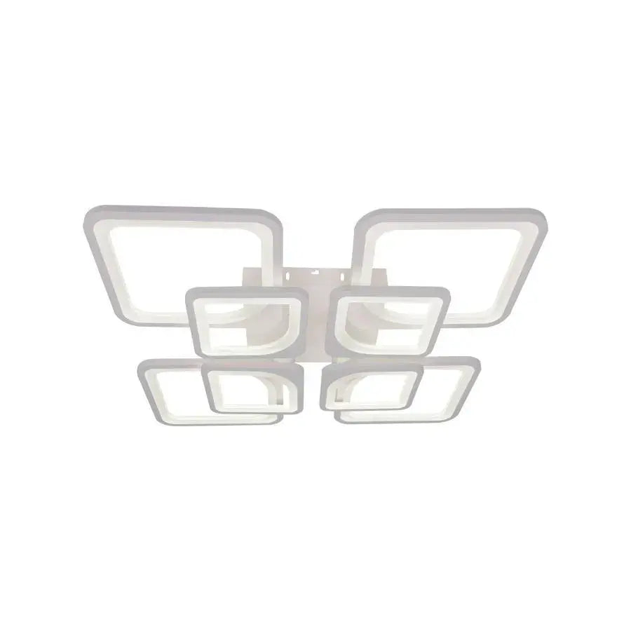 Żyrandol LED z pilotem ZOE 138W, 8 kwadratów, światło zimne/ciepłe/neutralne, możliwość przyciemniania, biały Żyrandol LED z pilotem Domyślny tytuł Alessandro Design