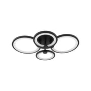 Żyrandol LED z pilotem ALANI 88W, 4 koła, światło zimne/ciepłe/neutralne, możliwość przyciemniania, czarne żyrandole LED z pilotem Domyślny tytuł Alessandro Design