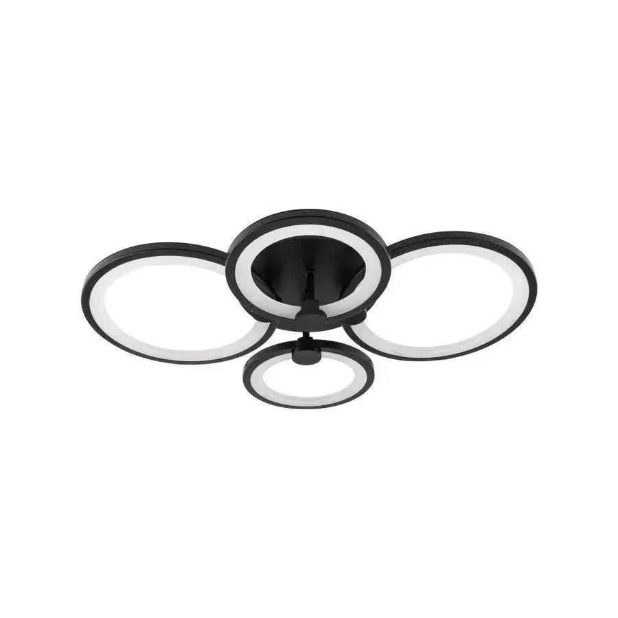 Żyrandol LED z pilotem ALANI 88W, 4 koła, światło zimne/ciepłe/neutralne, możliwość przyciemniania, czarne żyrandole LED z pilotem Domyślny tytuł Alessandro Design