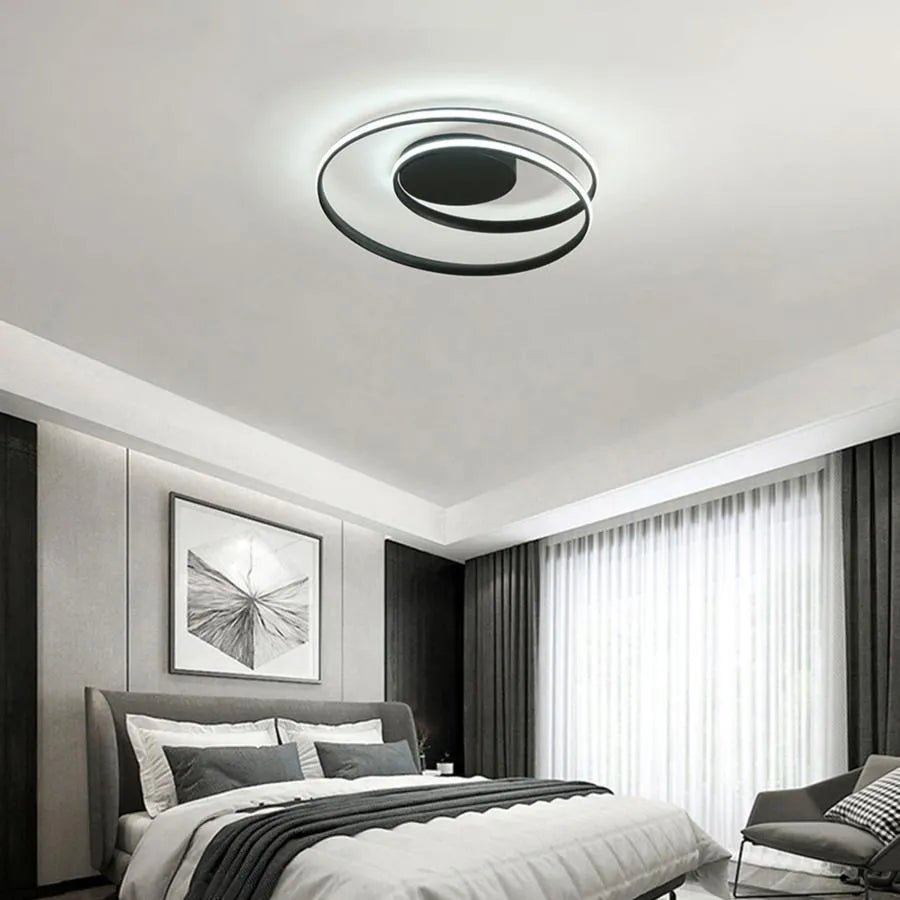 Żyrandol LED z pilotem VECTOR ARCADIA 56W, światło zimne/ciepłe/neutralne, możliwość przyciemniania, czarne żyrandole LED z pilotem Domyślny tytuł Alessandro Design