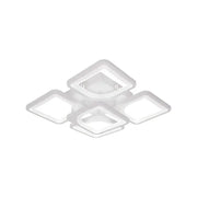 Żyrandol LED z pilotem FELY 80W, 5 kwadratów, światło zimne/ciepłe/neutralne, możliwość przyciemniania, biały żyrandol LED z pilotem Domyślny tytuł Alessandro Design