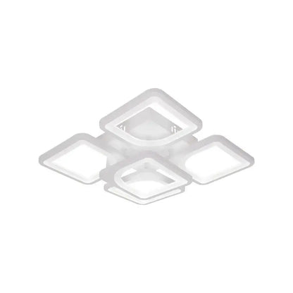 Żyrandol LED z pilotem FELY 80W, 5 kwadratów, światło zimne/ciepłe/neutralne, możliwość przyciemniania, biały żyrandol LED z pilotem Domyślny tytuł Alessandro Design