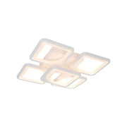Żyrandol LED z pilotem FELY 80W, 5 kwadratów, światło zimne/ciepłe/neutralne, możliwość przyciemniania, biały żyrandol LED z pilotem Domyślny tytuł Alessandro Design