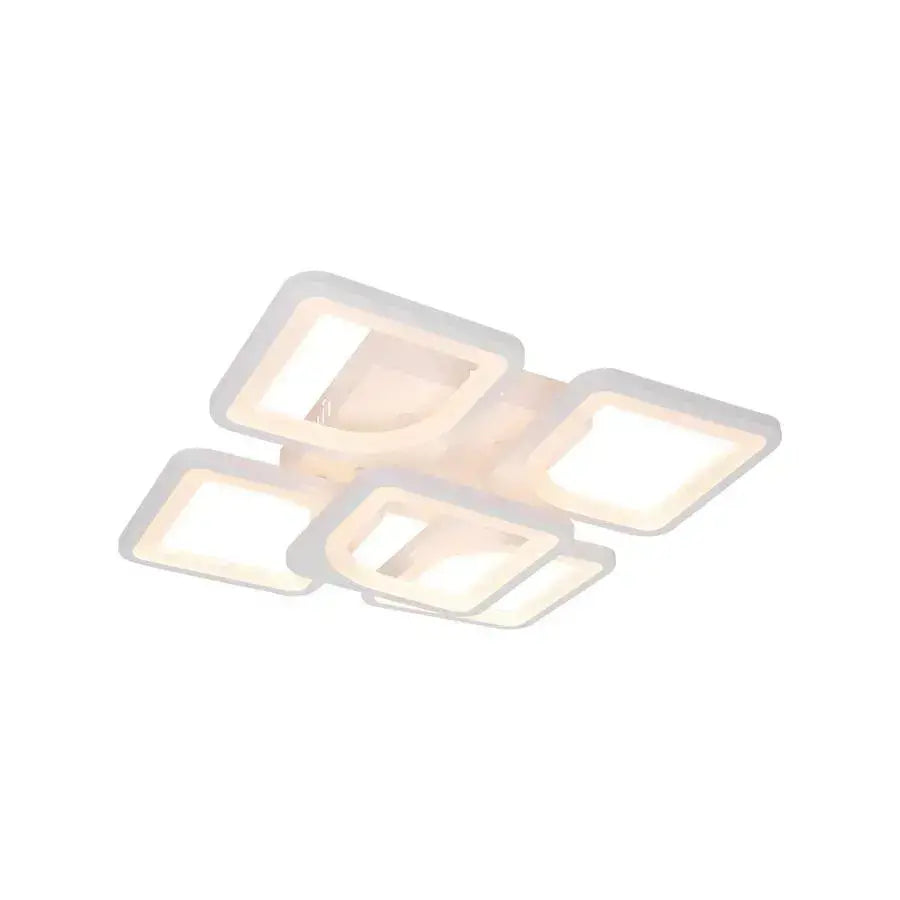 Żyrandol LED z pilotem FELY 80W, 5 kwadratów, światło zimne/ciepłe/neutralne, możliwość przyciemniania, biały żyrandol LED z pilotem Domyślny tytuł Alessandro Design