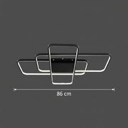 Żyrandol LED IANUSIS z pilotem 95 W, 3 elementy, światło zimne/ciepłe/neutralne, możliwość przyciemniania, czarne żyrandole LED z pilotem Domyślny tytuł Alessandro Design