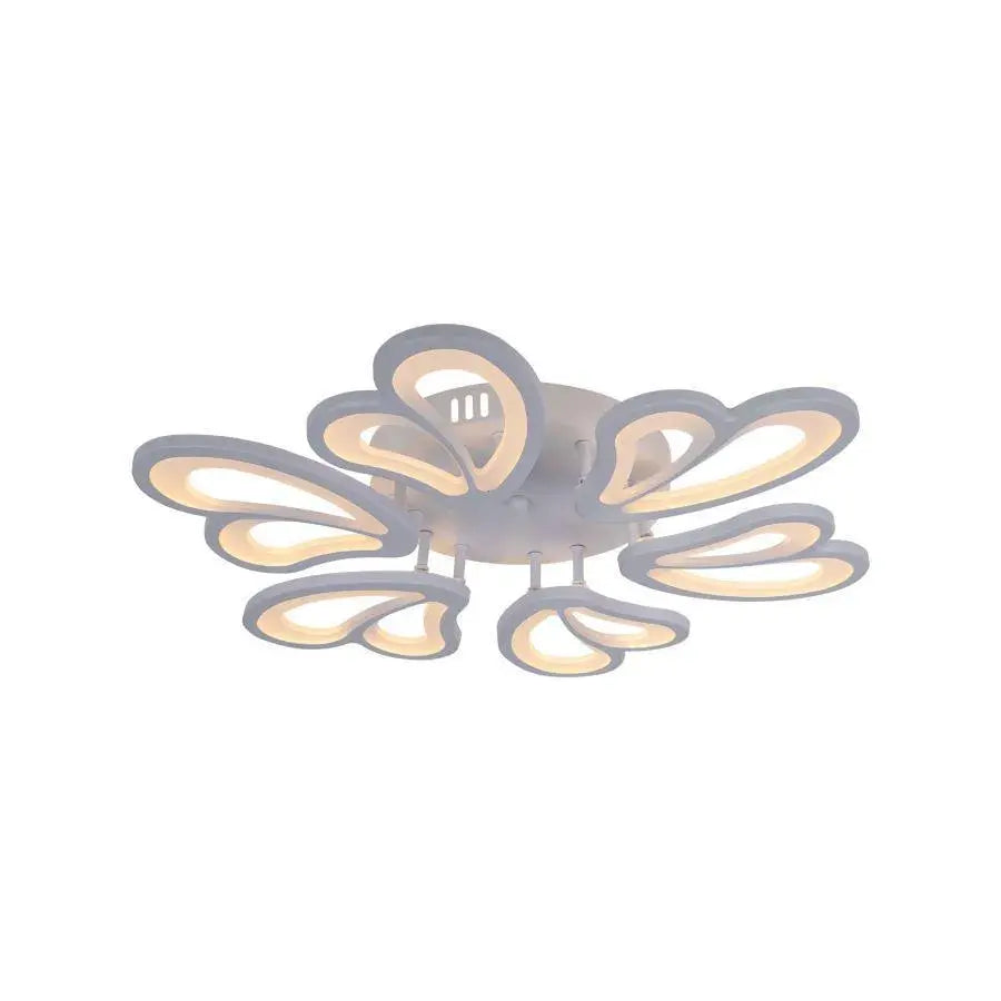 Żyrandol LED z pilotem BLOSSOM 78W, 6 płatków, średnica 60cm, światło zimne/ciepłe/neutralne, możliwość przyciemniania, biały żyrandol LED z pilotem Domyślny tytuł Alessandro Design