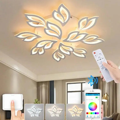 Żyrandol LED z pilotem LILY 147W, 12 elementów, światło zimne/ciepłe/neutralne, możliwość przyciemniania, biały Żyrandol LED z pilotem Domyślny tytuł Alessandro Design