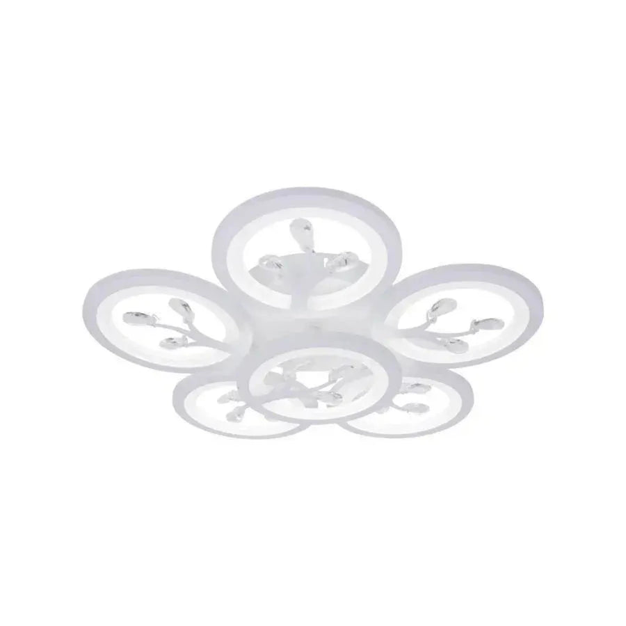 Żyrandol LED z pilotem i kryształem DAISY 78W, 6 elementów, światło zimne/ciepłe/neutralne, możliwość przyciemniania, biały Żyrandol LED z pilotem Domyślny tytuł Alessandro Design