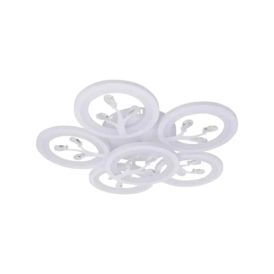 Żyrandol LED z pilotem i kryształem DAISY 78W, 6 elementów, światło zimne/ciepłe/neutralne, możliwość przyciemniania, biały Żyrandol LED z pilotem Domyślny tytuł Alessandro Design