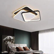 Żyrandol LED z pilotem OSANNA 128W, 3 kwadraty, światło zimne/ciepłe/neutralne, możliwość przyciemniania, czarne Żyrandole LED z pilotem Domyślny tytuł Alessandro Design