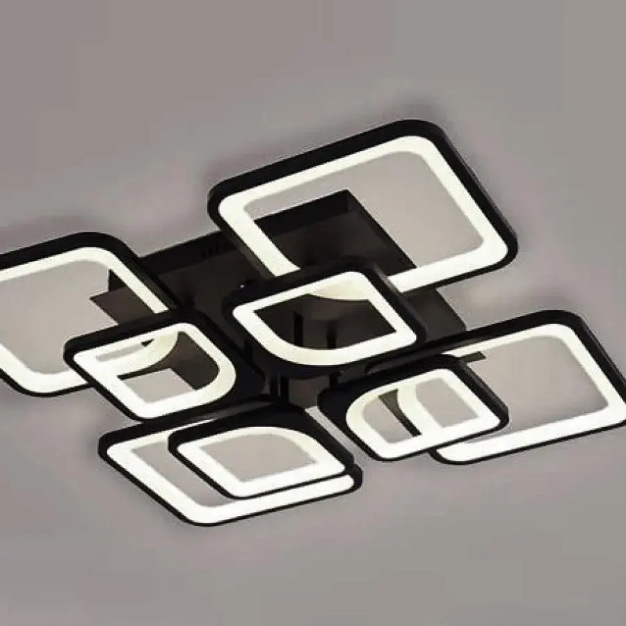 Żyrandol LED z pilotem FELY 192W, 8 kwadratów, światło zimne/ciepłe/neutralne, możliwość przyciemniania, biały żyrandol LED z pilotem Domyślny tytuł Alessandro Design