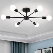 Żyrandol Mikkos 6XE27, średnica 49cm, Czarne Nowoczesne Żyrandole Domyślny Tytuł Alessandro Design