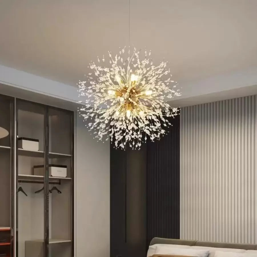 Kryształowy żyrandol Schönbrunn, 6x G9, średnica 40 cm, błyszczące złoto, regulowana wysokość Nowoczesne żyrandole Domyślny tytuł Alessandro Design