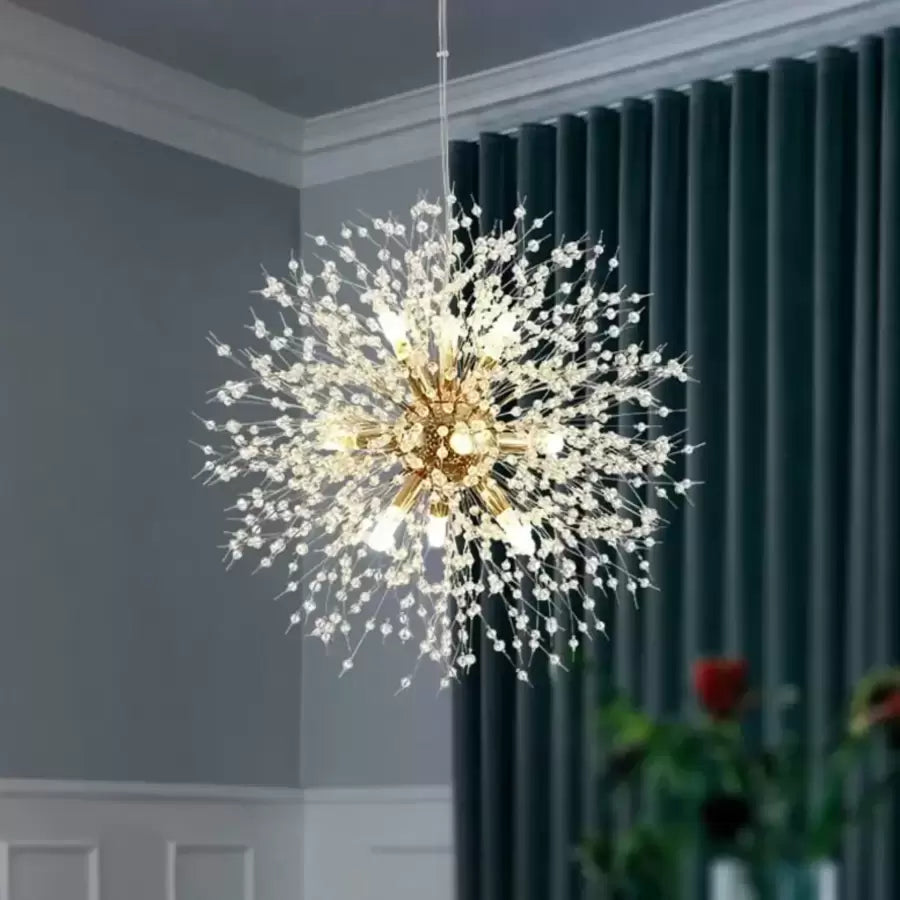 Kryształowy żyrandol Schönbrunn, 6x G9, średnica 40 cm, błyszczące złoto, regulowana wysokość Nowoczesne żyrandole Domyślny tytuł Alessandro Design