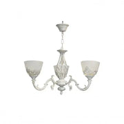 Żyrandol VINTAGE, typ wiszący, COTTAGE, okrągły, 3xE27, szkło i metal, białe klasyczne żyrandole Domyślny tytuł Alessandro Design
