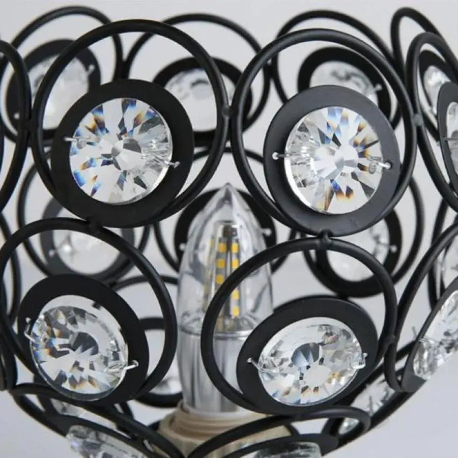 Żyrandol Vera, 1x E27, średnica 18 cm, czarne, metalowe i kryształowe klasyczne żyrandole Domyślny tytuł Alessandro Design